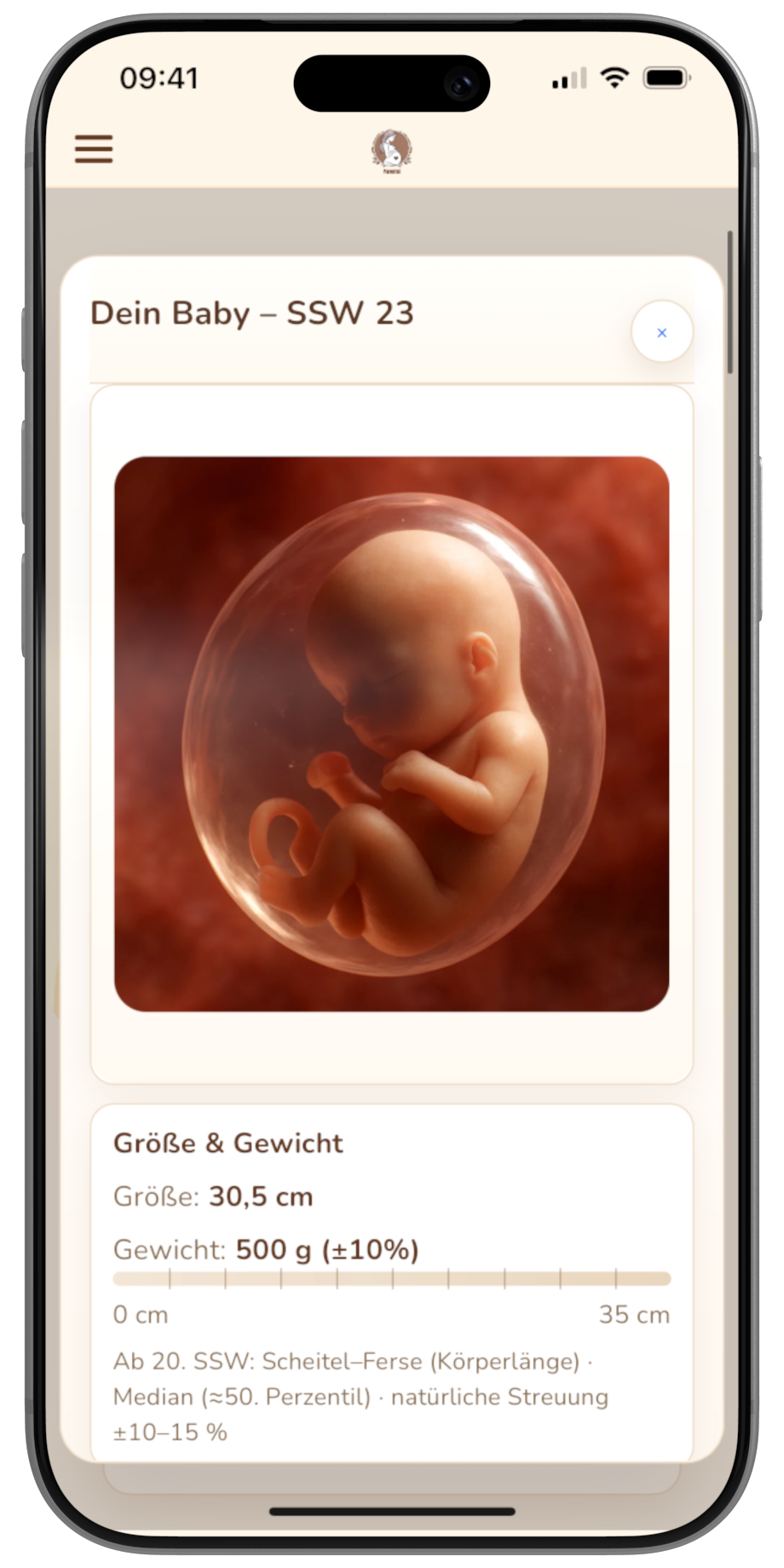 Elternzeit‑Planer Bildschirm